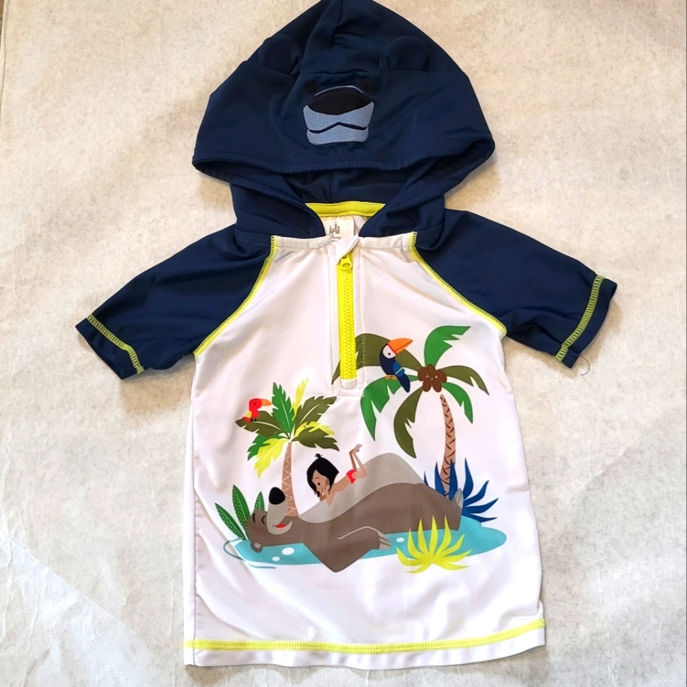 Disney baby Jungle Book hooded rashguard swim top